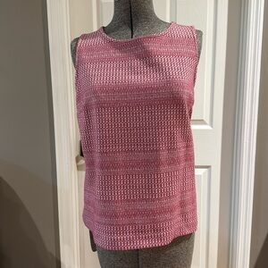 Banana Republic Crimson Pattern Woven Shell EUC size L